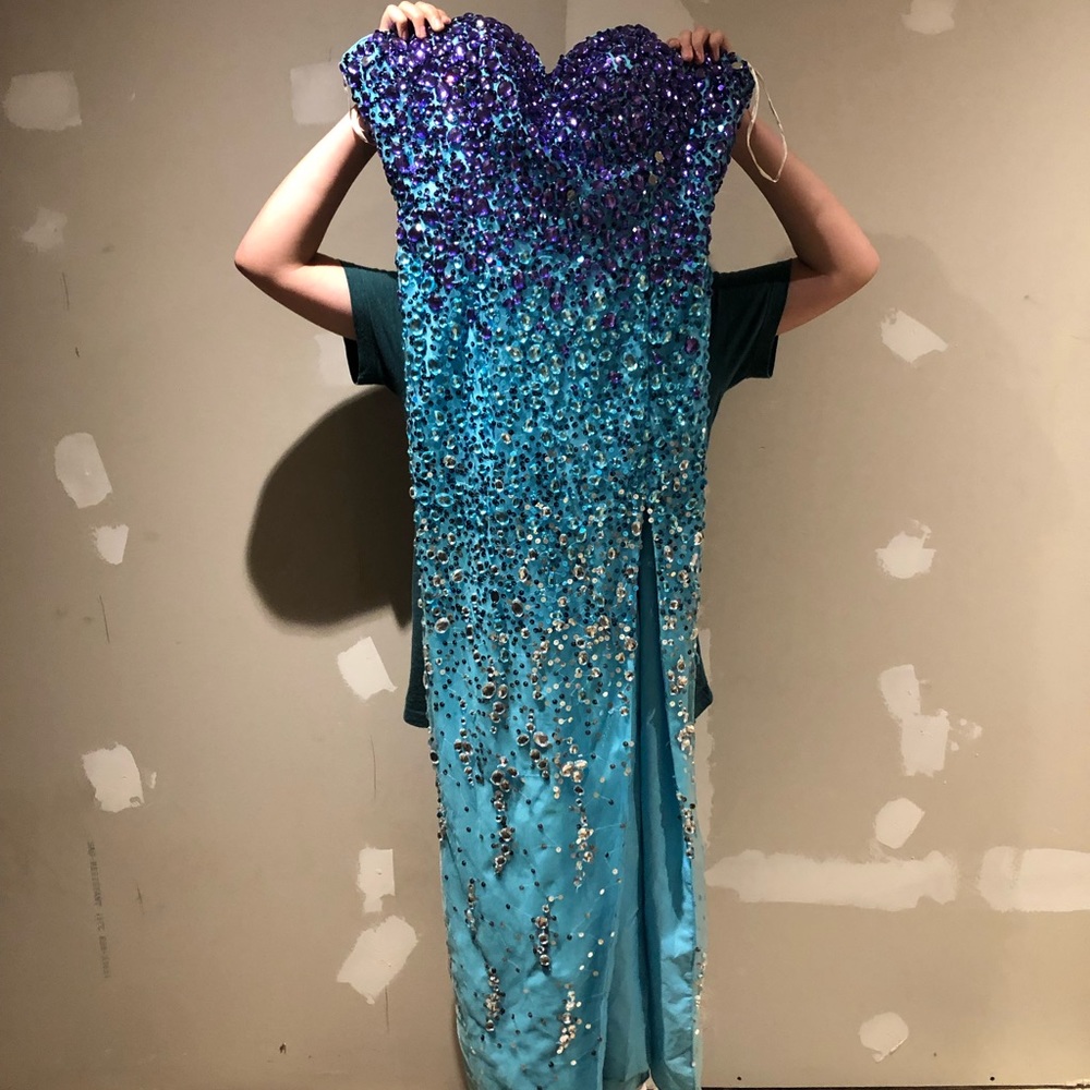 OMBRE PROM DRESS, MERMAID DRESS,